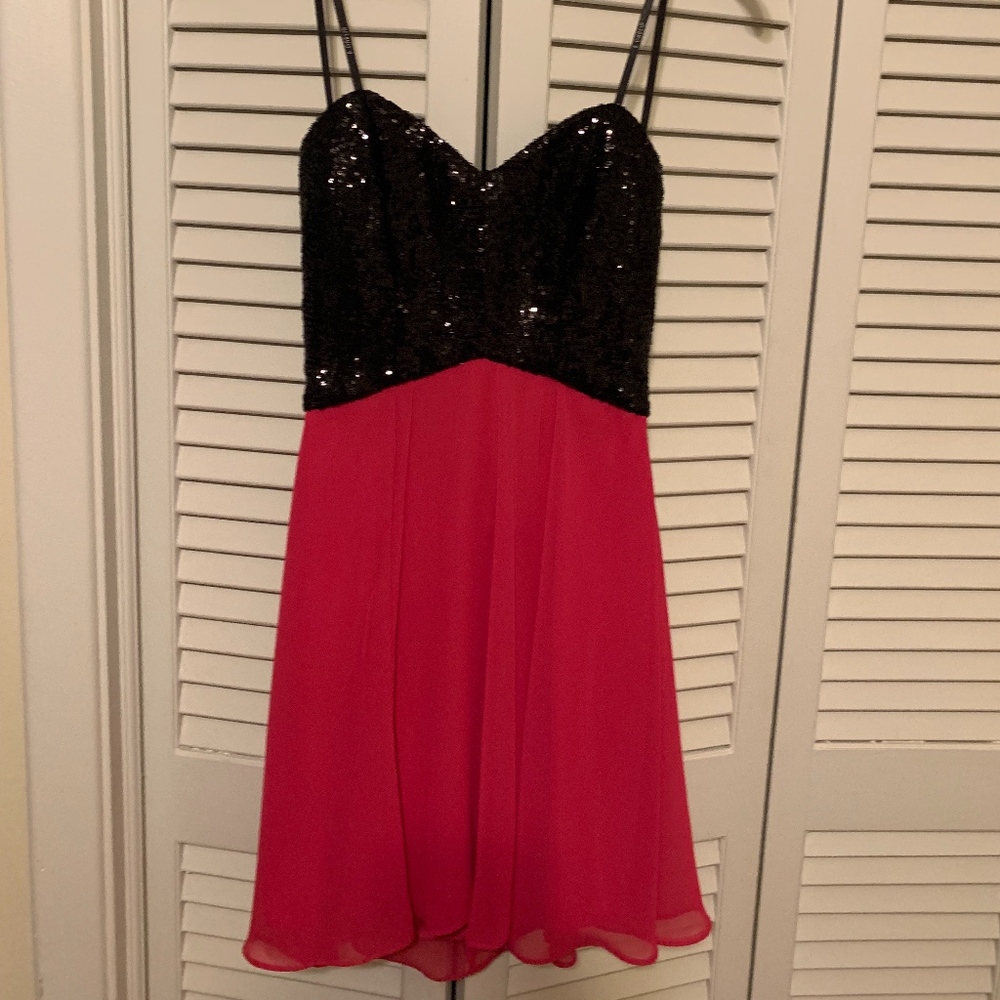 Strapless prom mini dress